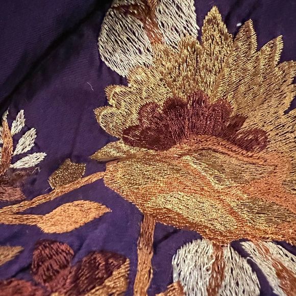 Free people Fleur Du Jour Embroidered Purple Mini Boho Cotton Dress XS - Picture 7 of 12